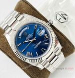 V2 Rolex Day-Date 40mm 3255 Bright blue Dial Replica Watch with NFC card